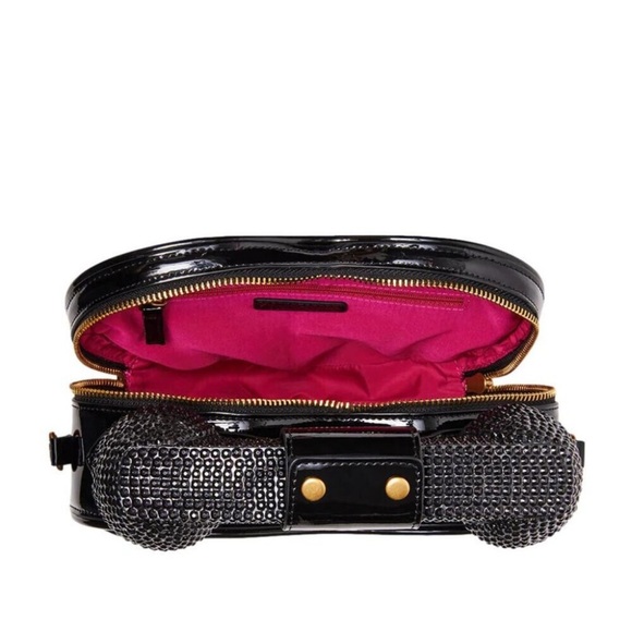 Betsey Johnson Black and Gold Heart Phone Bag - Picture 6 of 10